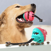 Balle interactive en silicone pour chien